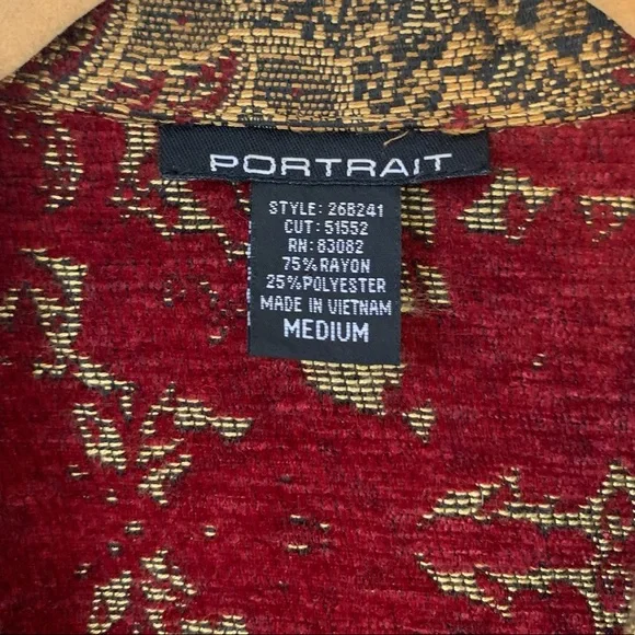 Vintage 90s Portrait Paisley Jaquard Tapestry Blazer - Picture 6 of 7